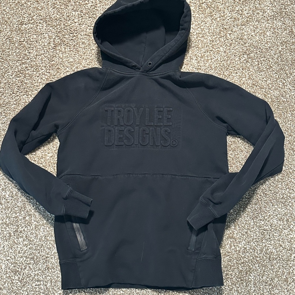 Troy Lee Designs Tld Motocross Racing Hoodie Pullover Black Small